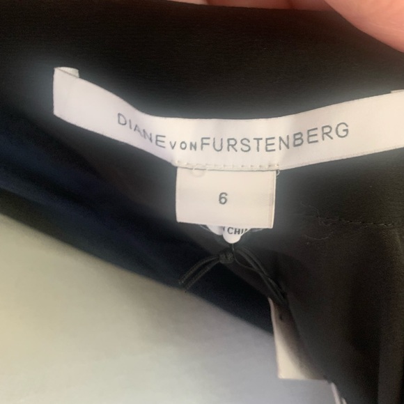 NWT Diane Von Furstenberg Silk Chiffon Formal Gown Dress Black Tie Wedding - Picture 7 of 12